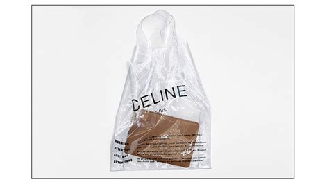 celine 590 shopping bag|Céline Designs $590 Plastic Bags .